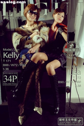 [Ligui丽柜]2013.03.15 名莲杂志 Model Kelly&Lisa
