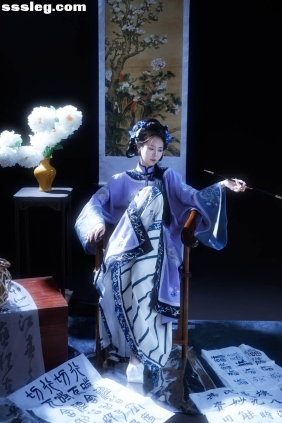 [YITUYU艺图语]2025.10.17 清韵蓝裳闺阁的笔墨风华 瑶瑶[12P155M]